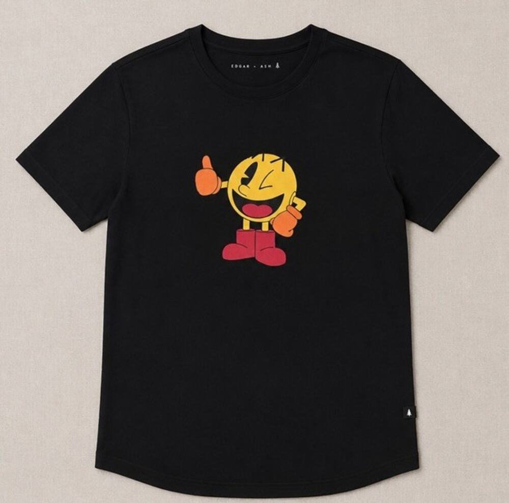 Edgar + Ash Pac-Man Graphic T Shirt Black Short Sleeve Men’s Size L